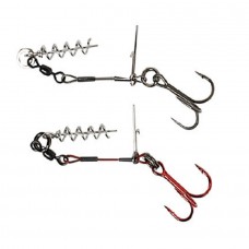 Savage Gear Carbon49 Corkscrew Stinger Single Treble 2pk - ALL SIZES